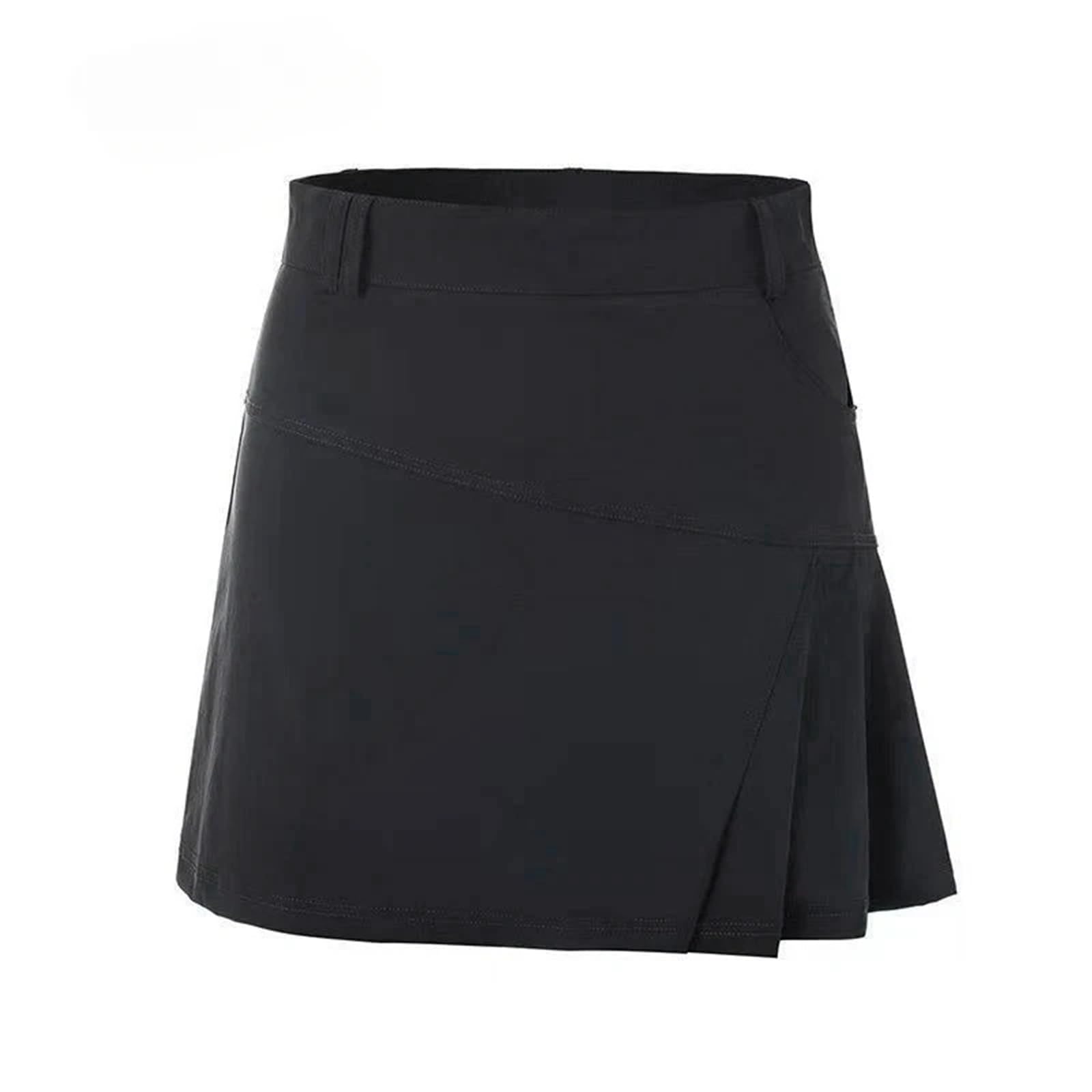Tennisrock Damen Golf Kurze Röcke for Frauen Slim Fit Sport Weiß Hosen Kleid