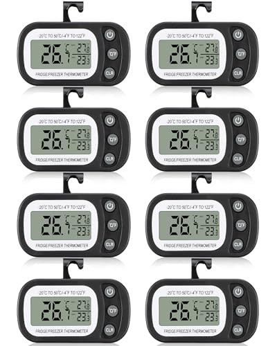 Termómetro digital para refrigerador impermeable Frienda negro de 8 piezas ideal para tu cocina
