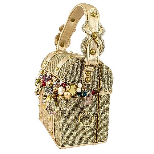 Image of Mary Frances Secret Treasure Top Handle Treasure Chest Handbag, Gold