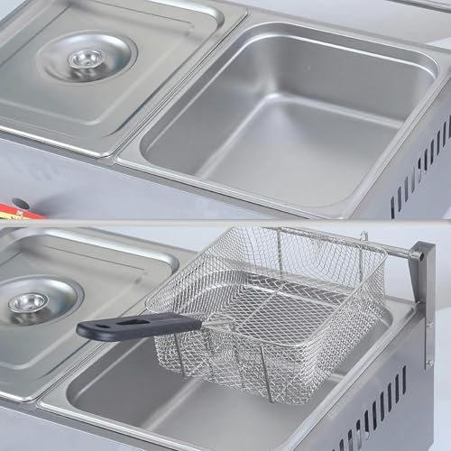 AFLEPCBRQ Fritteuse Gasfritteuse für Chips Donuts 11L/22L Großraum LPG/Gasfritteuse für Privathaushalte und Gewerbe Einstellbare Feuerkraft LPG-Friteuse Edelstahl Abnehmbar und w – Bild 4