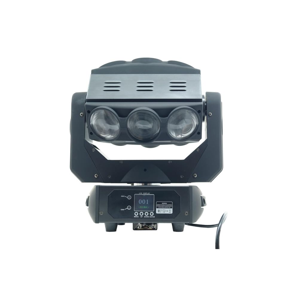 Faro Discoteca Testa Mobile 9 LED 360 Gradi RGBW Moving Head Light PROIETTORE