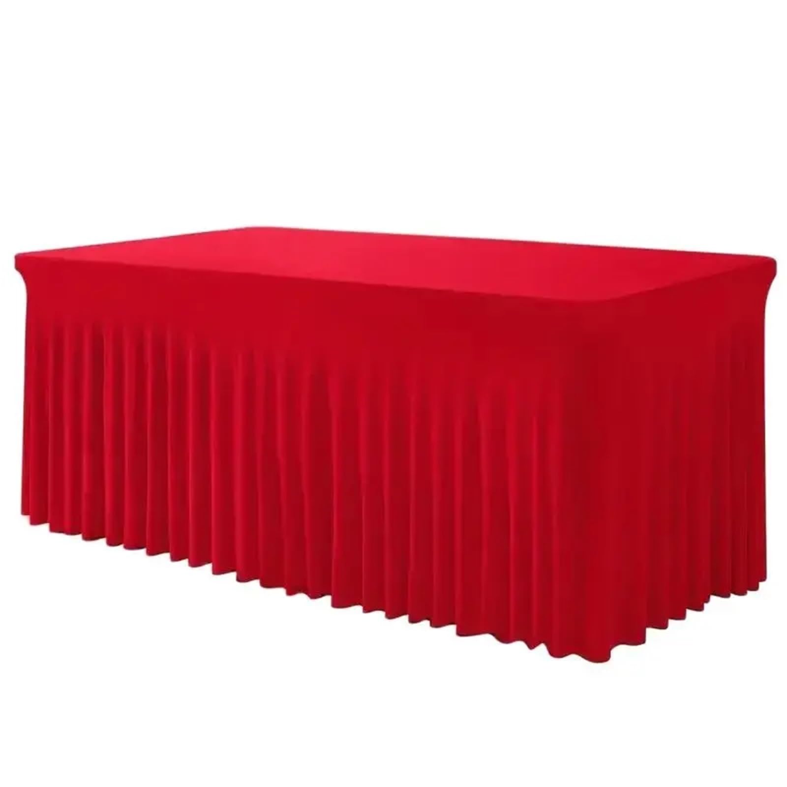 Nappe élastique rectangulaire réglable rouge pour sublimer une décoration de table de banquet