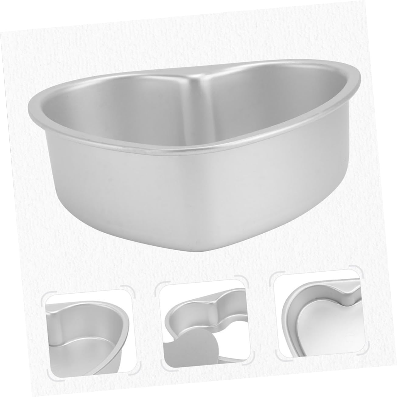 HEMOTON Lot De 3 Moules À Gâteaux En Forme De Cœur Moule À Gâteau En Forme De Cœur Moule À Fond Amovible Pour Fête De Famille 2 Pièces X 3