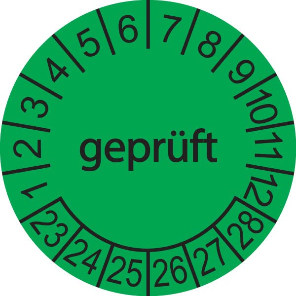 50 Prüfplaketten 20 Mm - Sicherheitsplaketten Elektrisch Geprüft