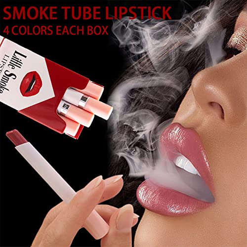 Dark Matte Lipstick Sets, 4 Pcs cigarette red lipstick High Pigmented Velvety Lipstick Gift Set, Lipgloss Long Lasting Non-Fading Waterproof Lipstain,Makeup Sets For Women Gifts Surprise (06) - Image 4