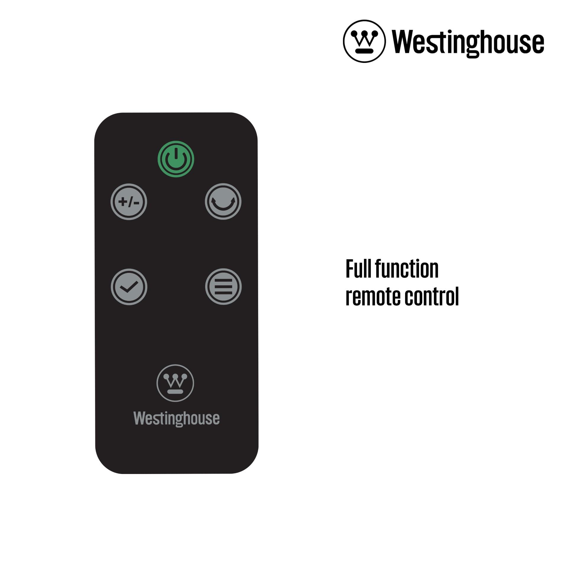 Westinghouse 42" Slim & Quiet Bladeless Tower Fan with Remote Control | Touch & LED Display | 3 Speeds + 3 Modes (Normal/Natural/Sleep) | 70° Oscillation + 12-Hour Timer | WSFTYFE4208 | 42 inches 1