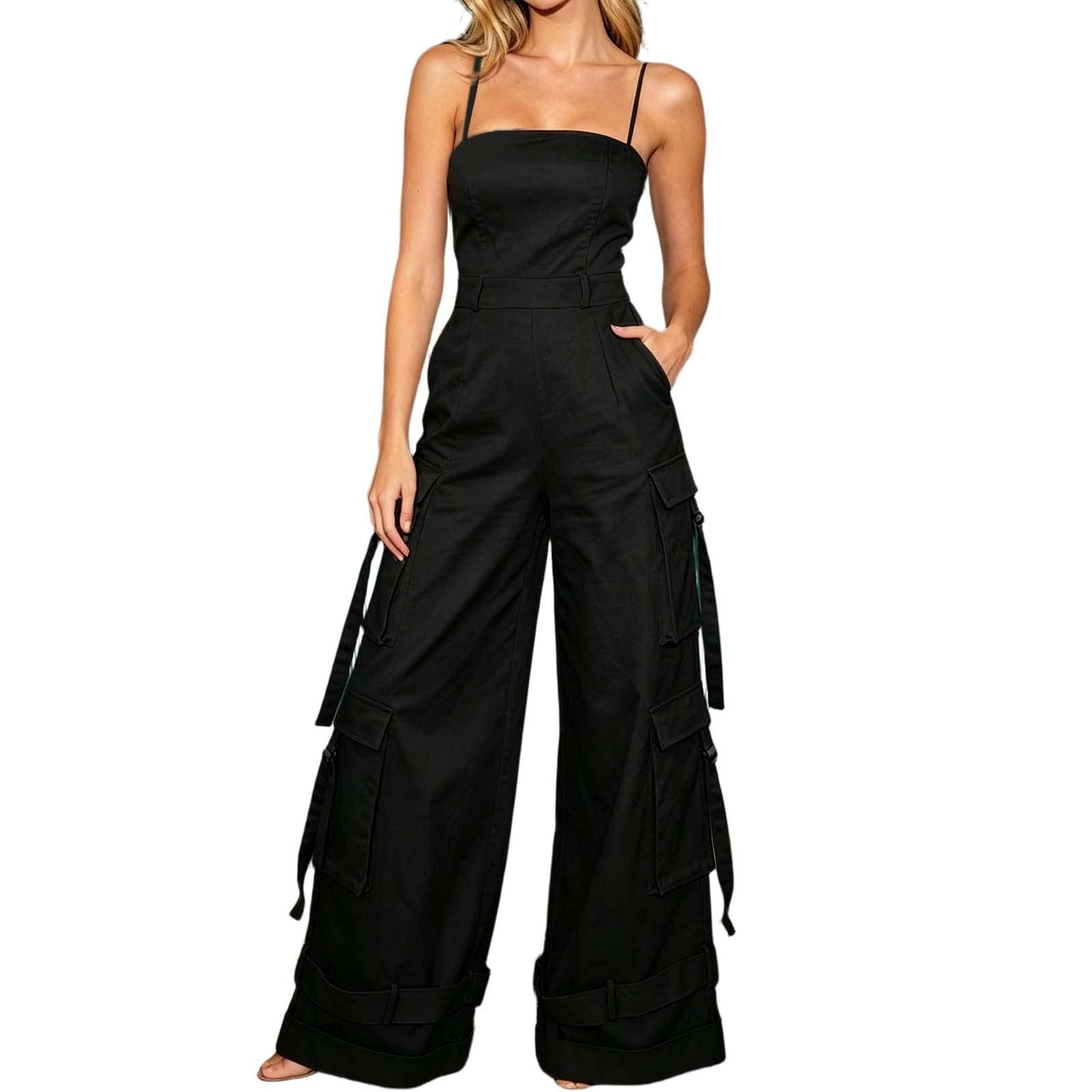 Mono de mujer elegante y holgado con múltiples bolsillos útiles 7