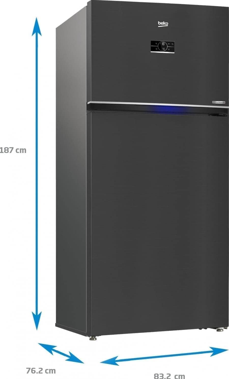 BEKO RDNE650E60ZXR Refrigerator dimensions