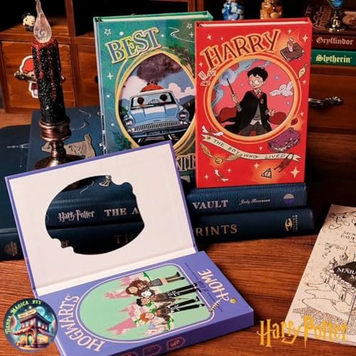 Image of GIFTS- Harry Potter Hardcover Journal Diary, Vintage Writing Paper Notebook, 92 sheets Magnetic Cover (192 Pages) Size 5 * 7 inch (Harry Broom)