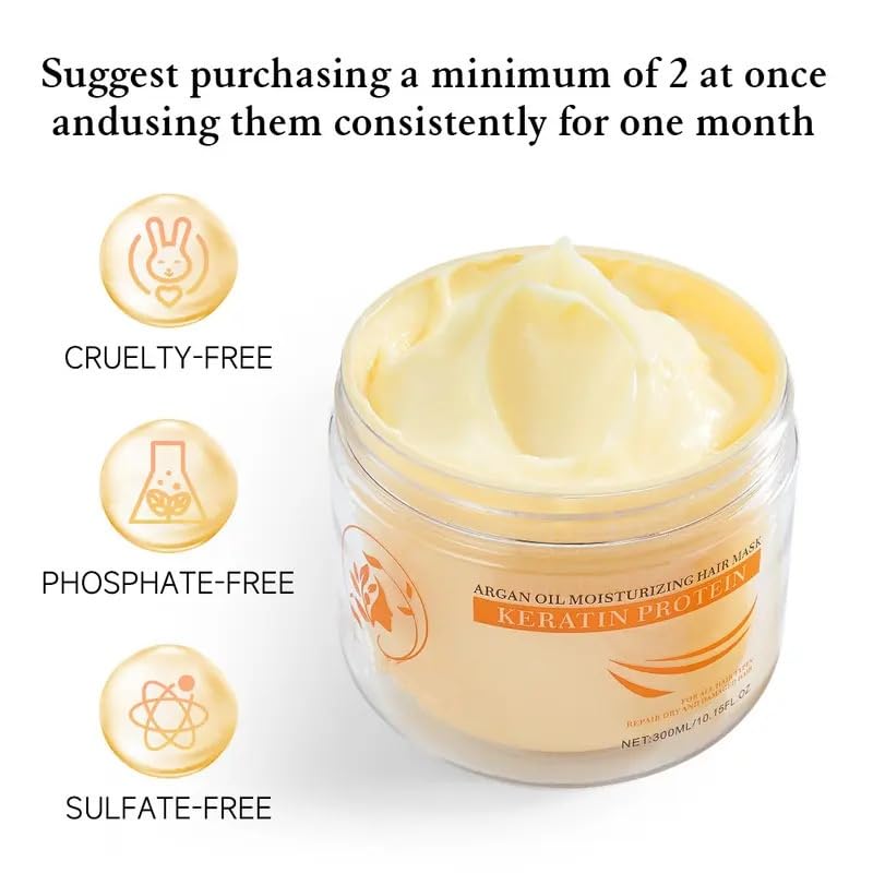 Silky Moisturizing Keratin Hair Mask（2）