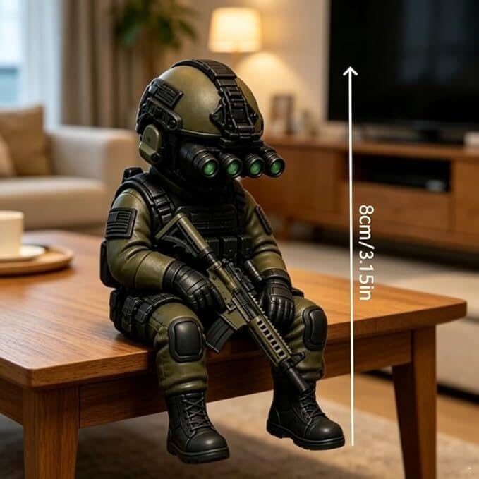 Mini Soldado Francotirador, Figura Militar 8 cm