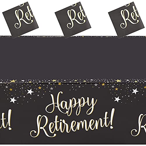 Sparkle And Bash DOGHU Happy Retirement Party Table Covers cover