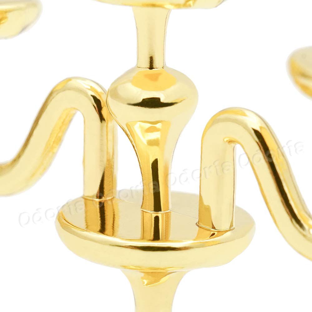 Mini Chandelier 3 Branches Odoria Miniature Bougeoir Chandelier 3 Branches Odoria – Échelle 1:12 – Accessoire Doré Pour Maison De Poupée – Décoration Intérieur Vintage, Salle à Manger, Salon