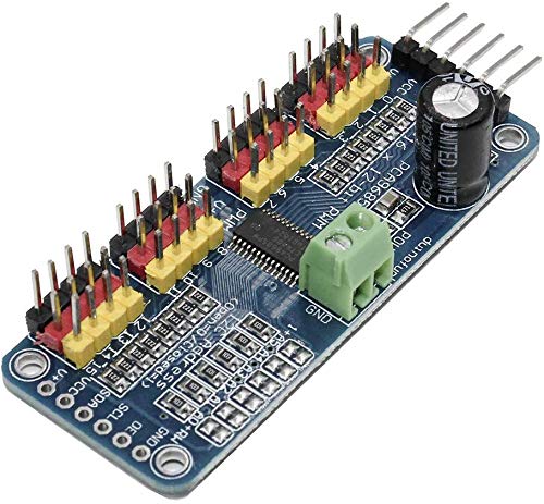 Image of REES52 5pcs SG90 9G Micro Servo Motor with PCA9685 16 Channel 12 Bit PWM Servo Motor Driver IIC Module for Arduino Raspberry Pi RC Robot Arm Helicopter Airplane Remote Control