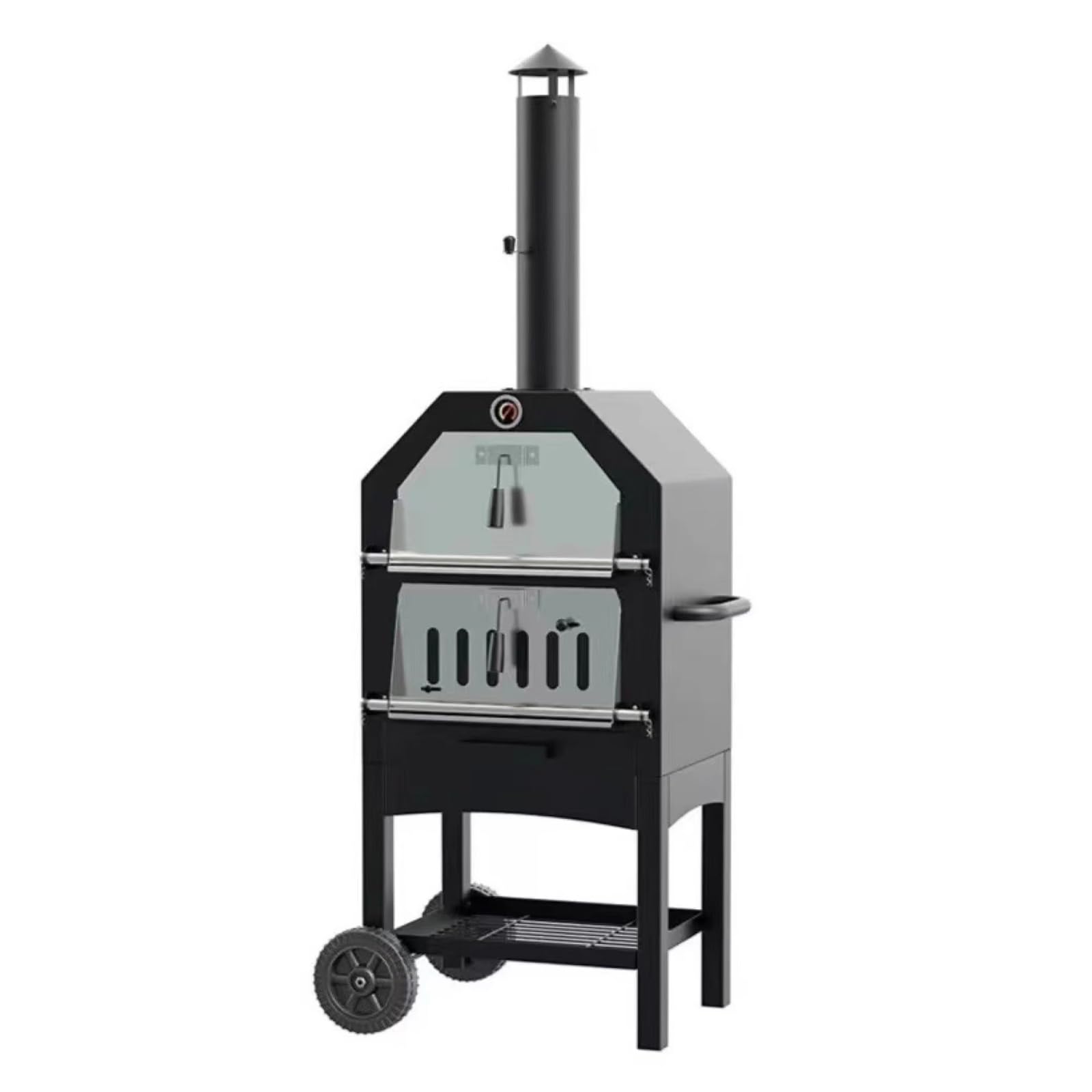 Cucina a Legna con Forno con Ripiani Cassetto Raccoglipolvere Stufa a Legna Economica per Cucinare Forno Multifunzione Adatto per Campeggio e Attività All'aperto