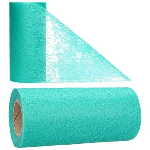 AmaCasa Non-Woven Fleece Table Runner for Weddings, Communions, Christenings and All Celebrations Dimensions: 15 cm / 20 m Roll (Light Turquoise, Fleece) Cover