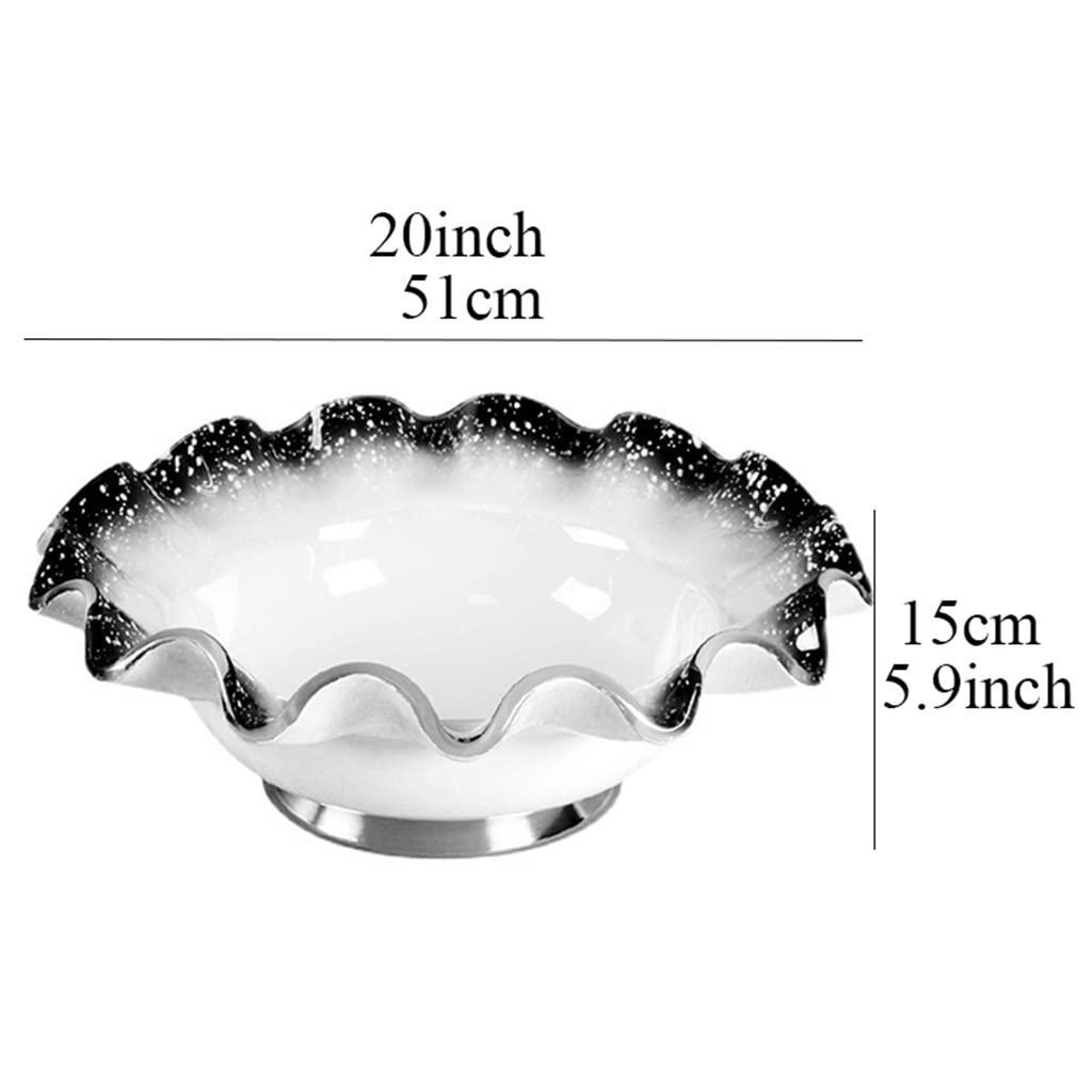 Vassoio per Sashimi Spesso, Frutti di Mare, Salmone, Salsa Fredda, stoviglie, Grande capacità, Piatto in Vetro, Preparazione e conservazione degli Alimenti, Grande Format,Black-L