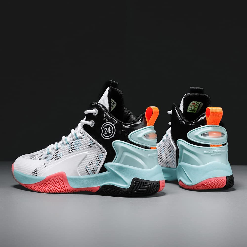 Kinder-Basketballschuhe High-Top-Dämpfung Leichte rutschfeste atmungsaktive aktive Outdoor-Sportschuhe Unisex