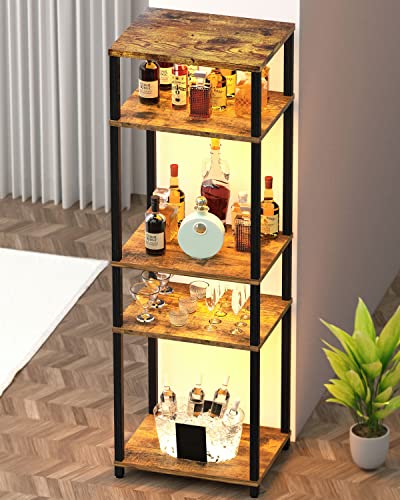 Woodynlux IT-XZHP-TX36 End Table Night Stand Set Of 2, 3-Tier Bedside Tables, 5-Tier Shelf Bookcase, Accent Side Table For Couch, Living Room thumb #6