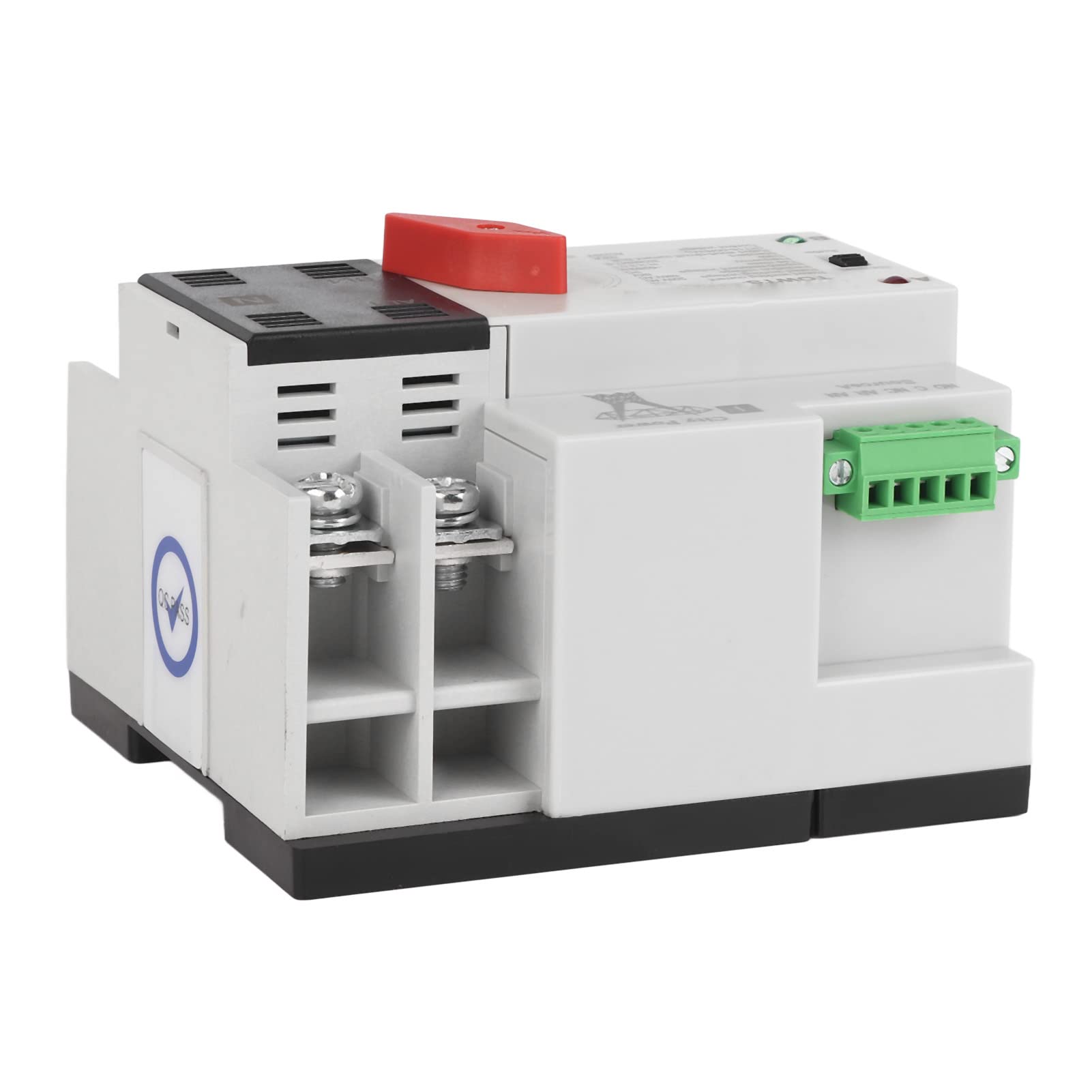 Interruptor de Transferencia de Energía, Interruptor de de Alimentación Dual Ignífugo de 8 KV CA 220 V Buen Aislamiento Resistente a Altas Temperaturas 2 Modos 2P para Hospital