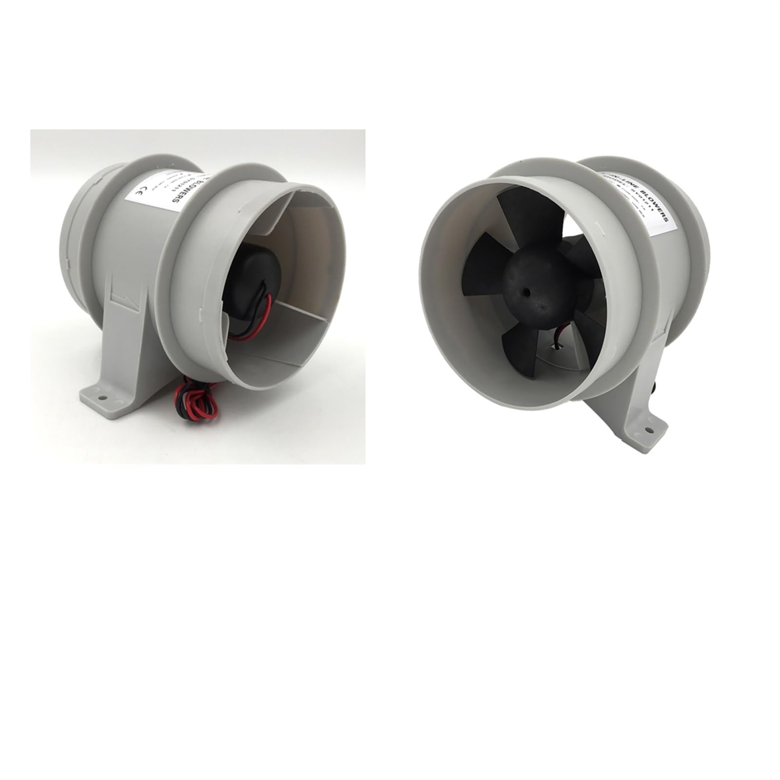 2x Marine Electric Turbo In Line Bling Blower 4 pollici 100mm Diametro 12V-Impermeabile Soffiatore di linea per uso marino