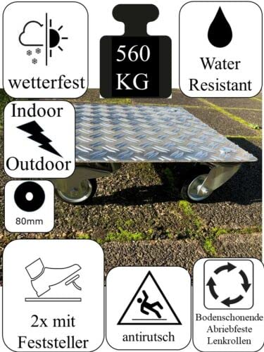 Schwerlast Pflanzenroller AluGrip-SV560 bis 560kg Indoor Outdoor Alu (AluRiffel5/6,5-550x550)