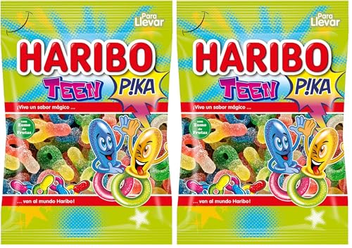 Haribo Teen Pica - 18 bolsas x 90g (1620 gr) (Paquete de 2)