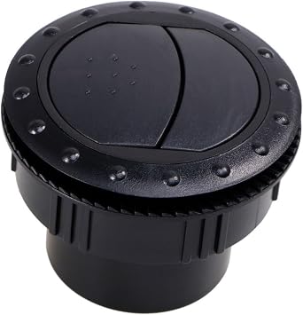 Mobestech 1Pcs Air Conditioning Vent Outlet Rotating Round Design for Car Rv Atv Durable Black Color for Enhanced Airflow and Ventilation