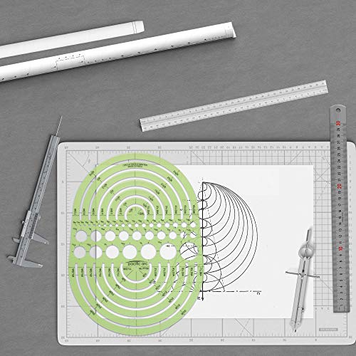 Image of Pacific Arc Circles Radius Master Template Guide, from 1 /2 Inch to 3 3 /4 Inch Radius and 36 Perfect Circles from 3 /64 to 1 Inches