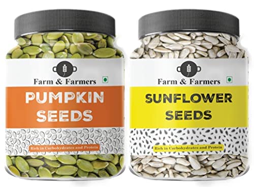 Farm & Farmers Edible Seeds Combo |Pumpkin and Sunflower Seeds for Healthy Weight Management 500grams Each (B0BYZQN2W4) Amazon Price History, Amazon Price Tracker