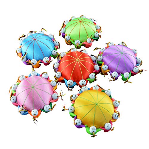 Carykon 4\" Oriental Handmade Needle Pin Cushion with 10 Kids (Blue)