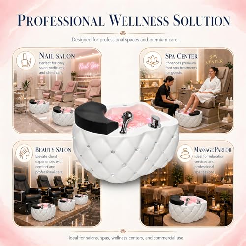 Masajeador Spa para Pies con Luz LED y Drenaje Automático miniatura 6