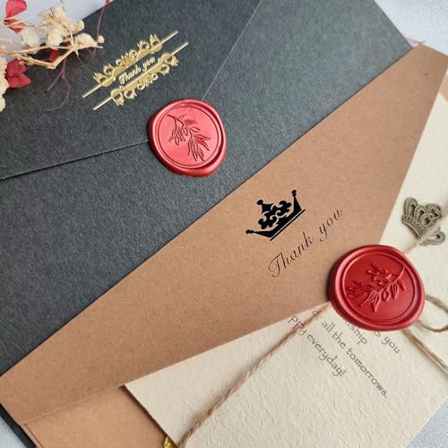 50 Pcs Red Wax Seal Stickers Self- Adhesive Wedding Invitation Seal Stickers, Perfect for Invitation Cards, Envelopes Christmas Cards, Gift Wrapping, Party Menu Decor