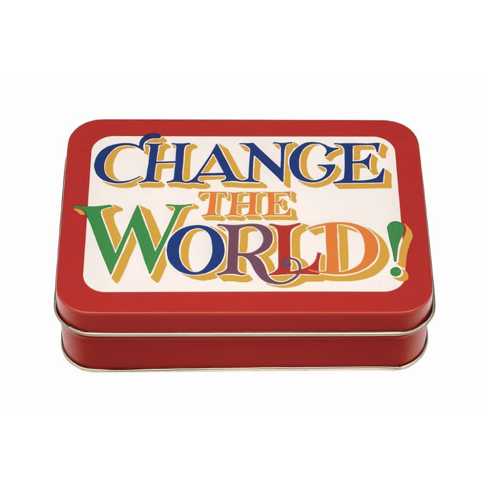 Elite Gift Boxes Multicolor Emma Bridgewater - Brighter World - Change The World - Shallow Rectangular Tin 142 X 110 X 27Mm