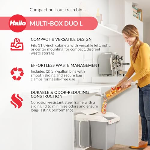 Caneca de basura para cocina Hailo Multi-Box Duo L miniatura 2
