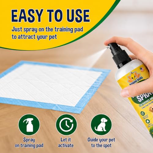 Image of Pee Here Dog Potty Training Spray - Teaches Your Puppy The Right Spot to Go - Attracts Dogs to Pee Pads, Grass, and Approved Potty Areas