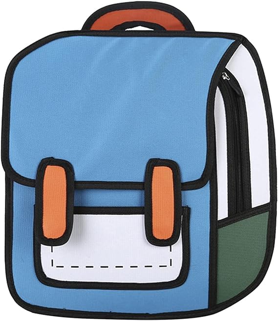 3D Style Oxford Backpack School Bag Casual Book Bags Daypack Laptop Travel Bag Anime Comic For Students