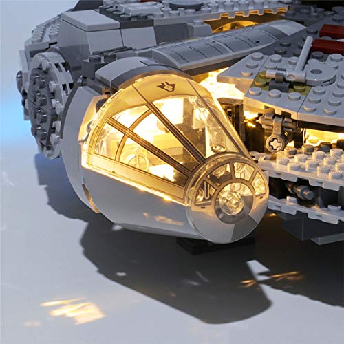 HYMAN LED Beleuchtung Set, Dekorations Licht für Millennium Falcon Raumschiff, Kompatibel mit Lego 75257 Star Wars (Kein… – Bild 6