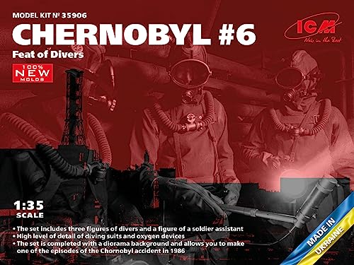 ICM Chernobyl#6 Feat of Divers 3 Figuras Escala 1:35 miniatura 2