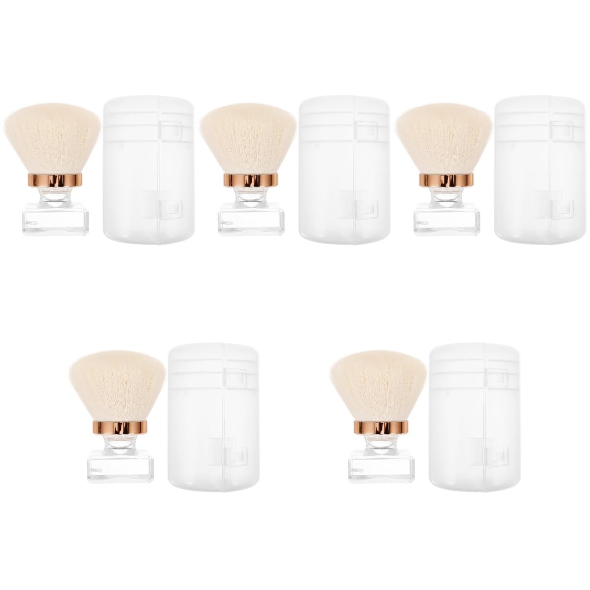 FOMIYES Set di 5 Pennelli per Unghie Piccoli per Manicure E Trucco per Una Pulizia Delicata delle Unghie delle E dei Piedi