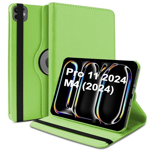 Image of TGK Rotating Case for iPad Pro 11 Inch M5 2025 /M4 2024 Model A3357 /A3358 /A3359 /A2836 /A2837 /A3006, Cover for 6th /5th Gen iPad Pro 11 inch (Green)