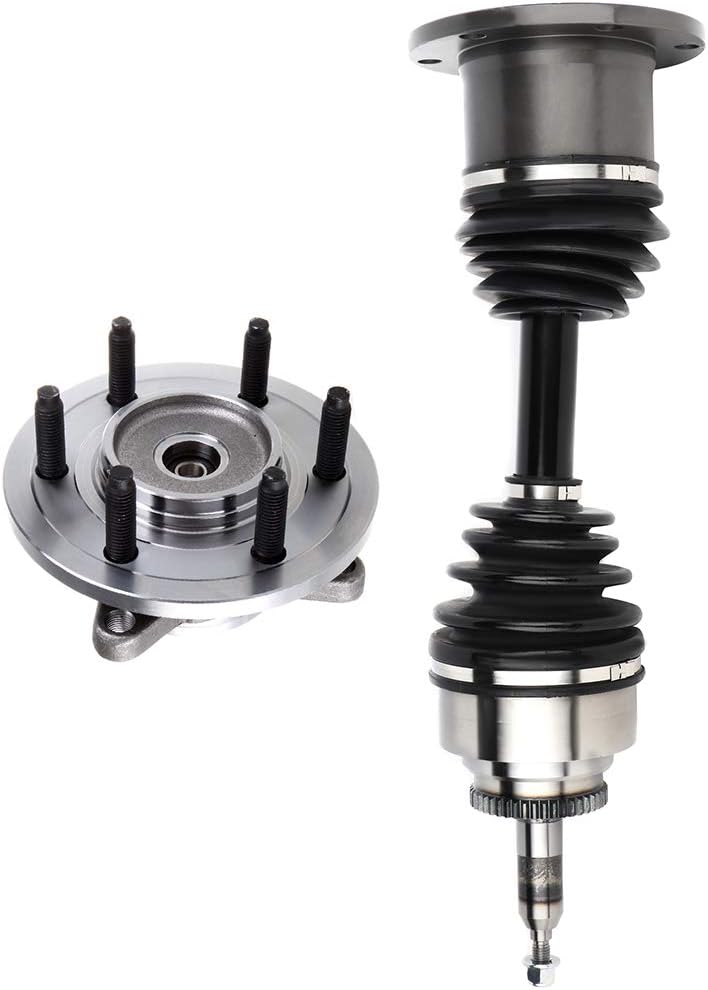 SCITOO 2pcs Front CV Axle 515079 Shaft and Wheel Hub Bearing Assembly 60-2103 515079 Compatible with 2006-2008 for Lincoln Mark LT 6 Lugs with ABS