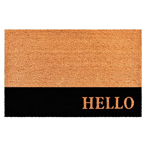 Calloway Mills AZ104862448 Hello Black Stripe Doormat, 24
