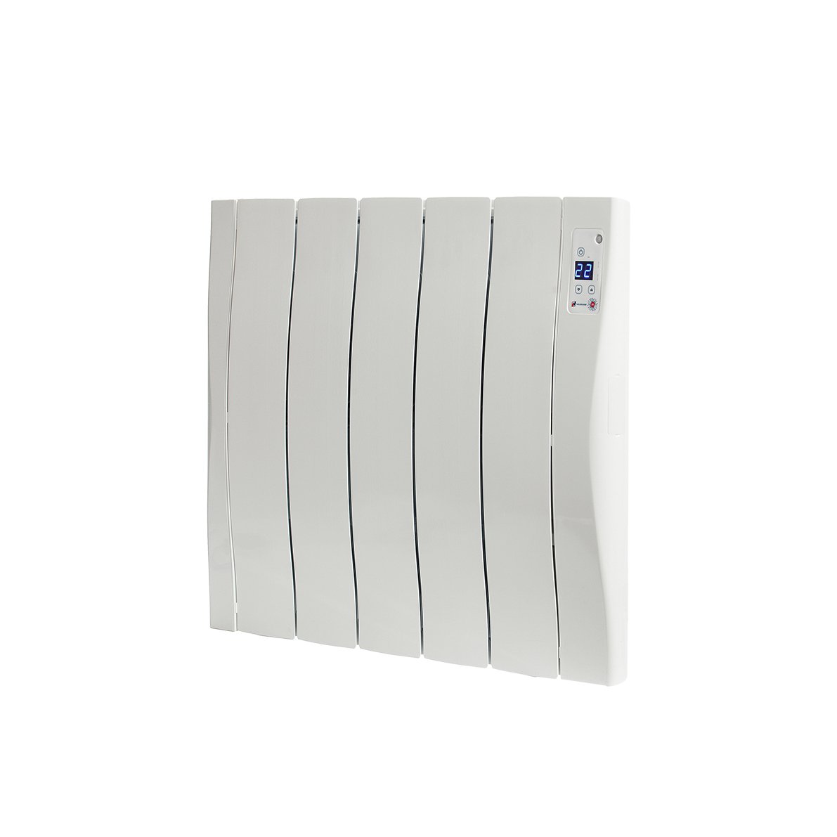 Haverland WI5 - Radiateur électrique à haute inertie en fonte d'aluminium (connectable)*, auto-programmable, 800 W, utilisation +6h/jour, +/- 7-12 m², Blanc