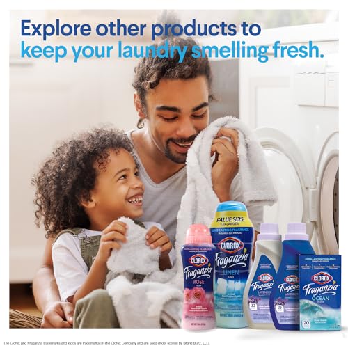 Image of Clorox Fraganzia Laundry Scent Booster Crystals, In-Wash Fragrance Beads for Fresh-Smelling Clothes & Linens, Safe for All Fabrics & Colors, Easy-Pour Bottle, Cedarwood & Sage, 70 Oz