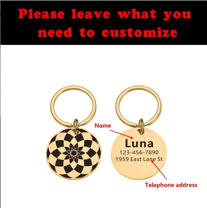 Etichette Personalizzate Per Collare Per Cani Da Compagnia Ciondolo Rotondo Per Medaglia Identificativa Per Animali Domestici Con Nome Inciso Numero Personalizzato Forniture Per Cuccioli Di Gat