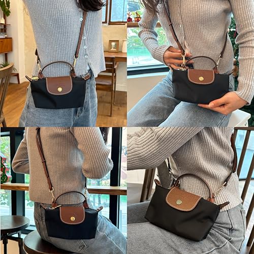 Leather Replacement Straps for Le Pliage Mini Pouch Bags, Adjustable Crossbody & Shoulder Handbag Straps for Women4