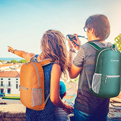 Image of ZOMAKE Ultra Lightweight Hiking Backpack 20L, Packable Small Backpacks Water Resistant Daypack for Women Men(Orange)