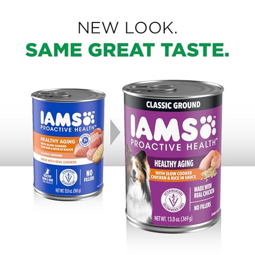 IAMS-Proactive-Health-Healthy-Aging-Wet-Dog-Food-Classic-Ground-with-Slow-Cooked-Chicken-and-Rice-13-oz-Cans-Pack-of-12 IAMS Proactive Health Healthy Aging Wet Dog Food Classic Ground with Slow Cooked Chicken and Rice 13 oz Cans Pack of 12