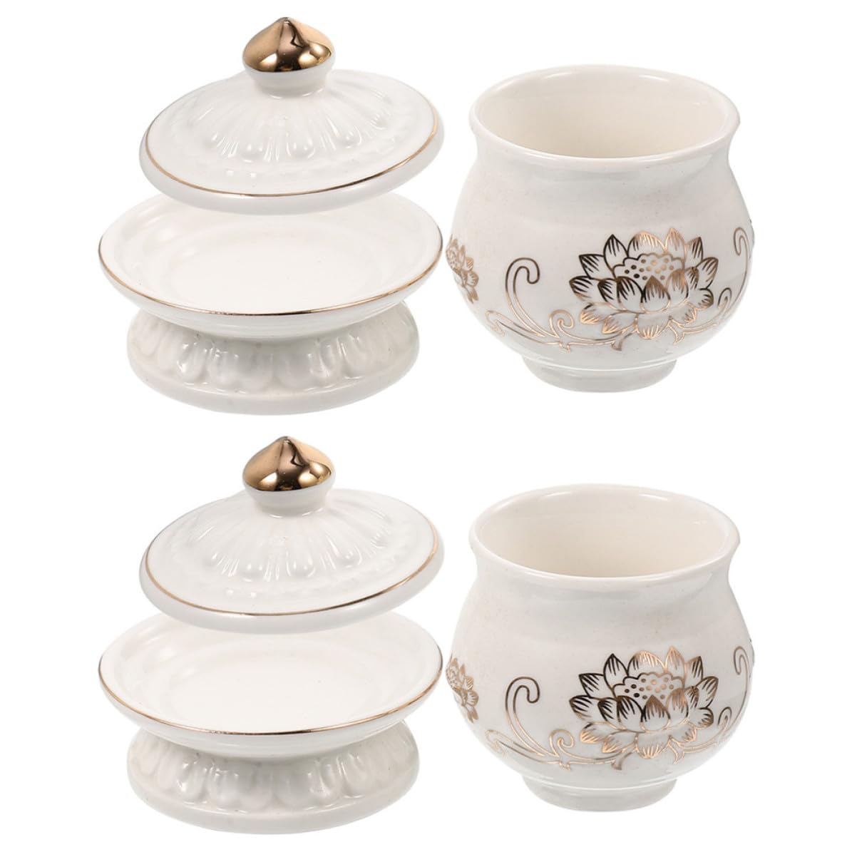 Tasses en céramique lotus Operitacx pour habiller votre hall de Bouddha